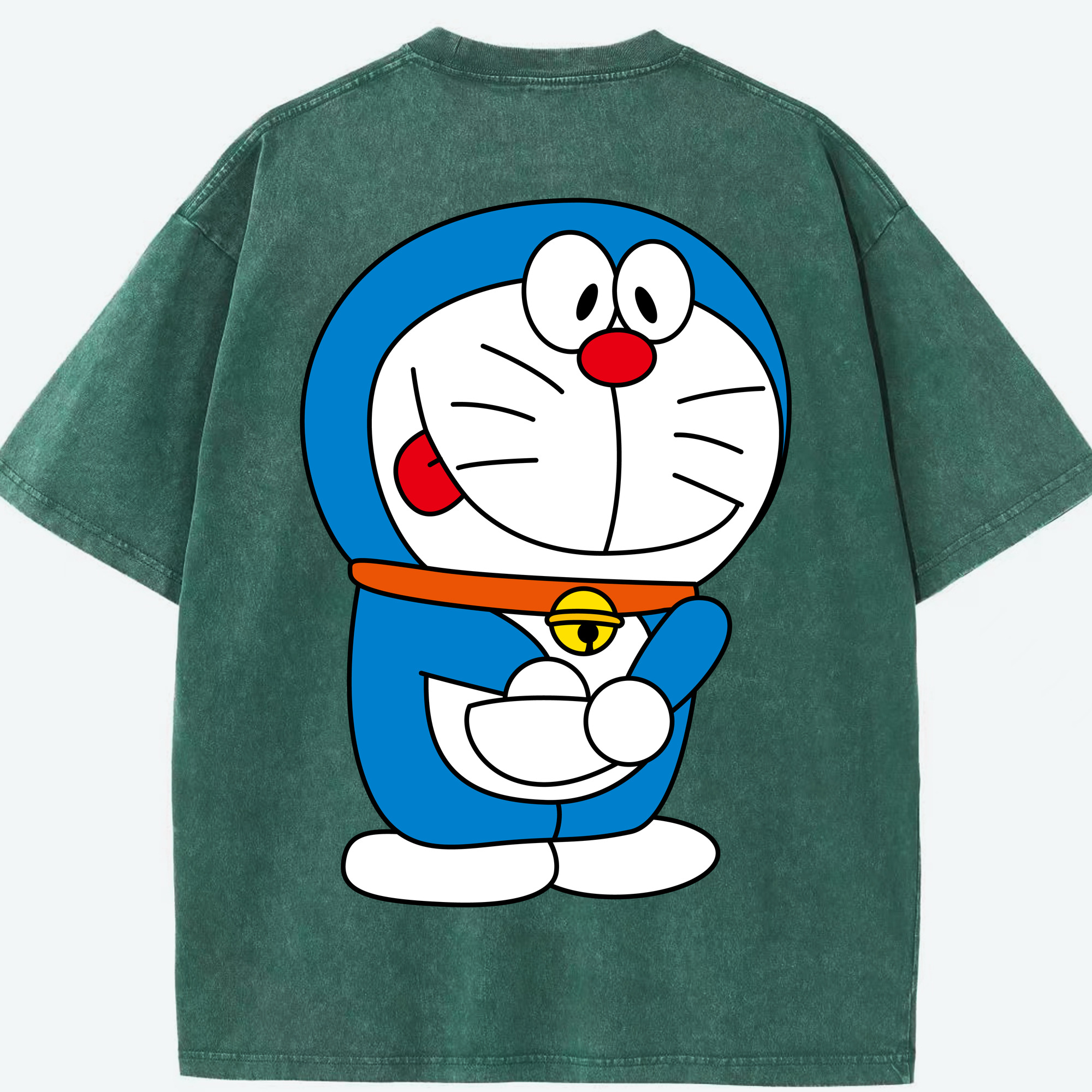 （画像用） ドラえもん Doraemon 綿100% ヴィンテージ風 半袖Tシャツ（背面プリント）